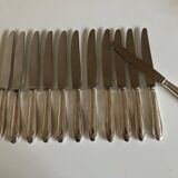 Set of 12 silver-plated table knives fillet 1960