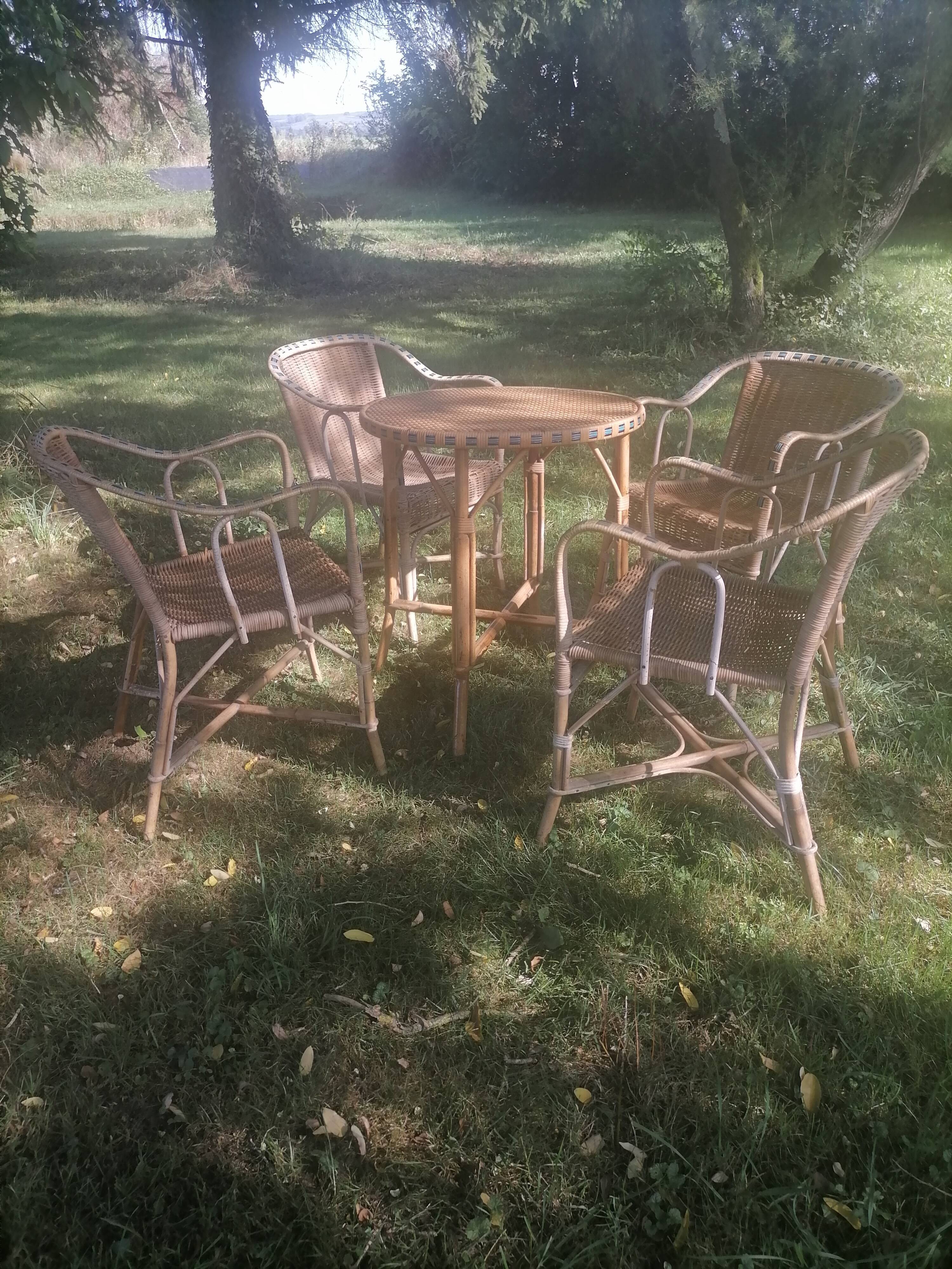 Garden rattan living room