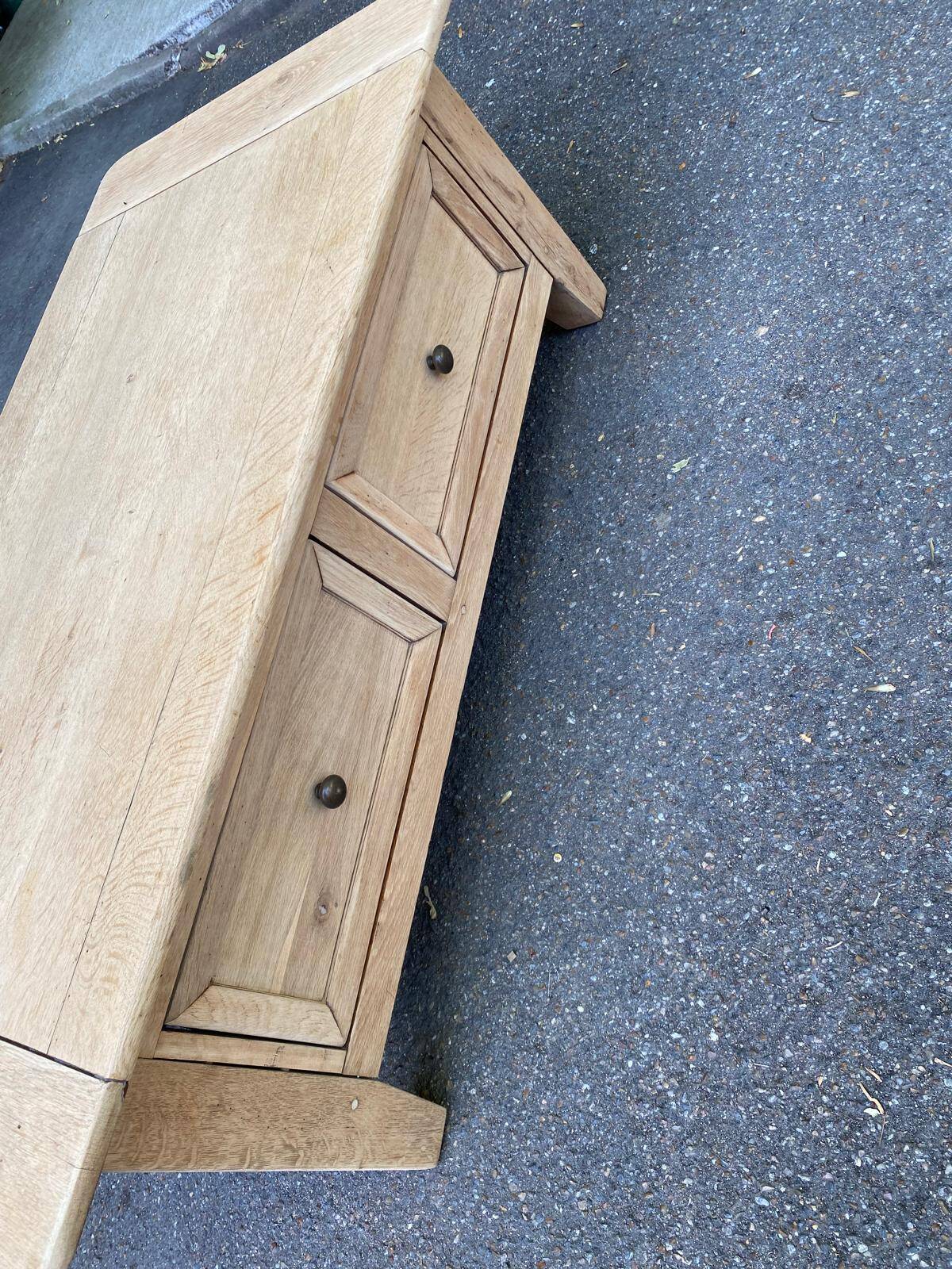 Renovated coffee table in solid oak 1980