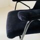 1960s vintage black velvet armchair