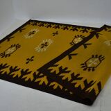 Midcentury design geometric rug / carpet, 1970s / Czechoslovakia