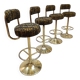 Vintage Swedish design Cobra barstools Borje Johanson ‘Art Deco print’