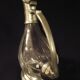 Wine carafe, duck design, glass and metal A553