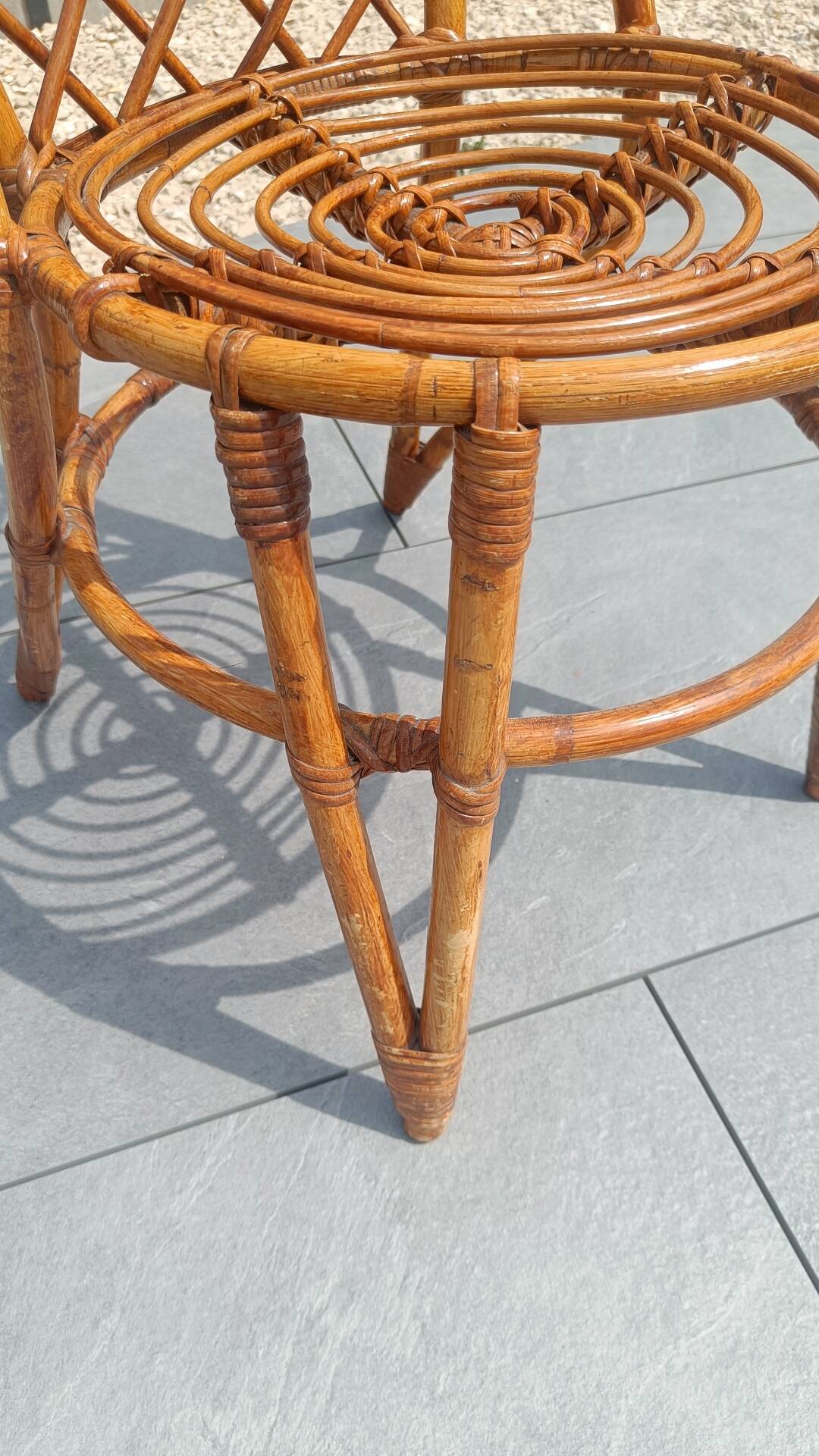 Vintage rattan chair – Louis Sognot style