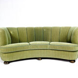Vintage curved banana sofa, 1950 s