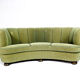Vintage curved banana sofa, 1950 s