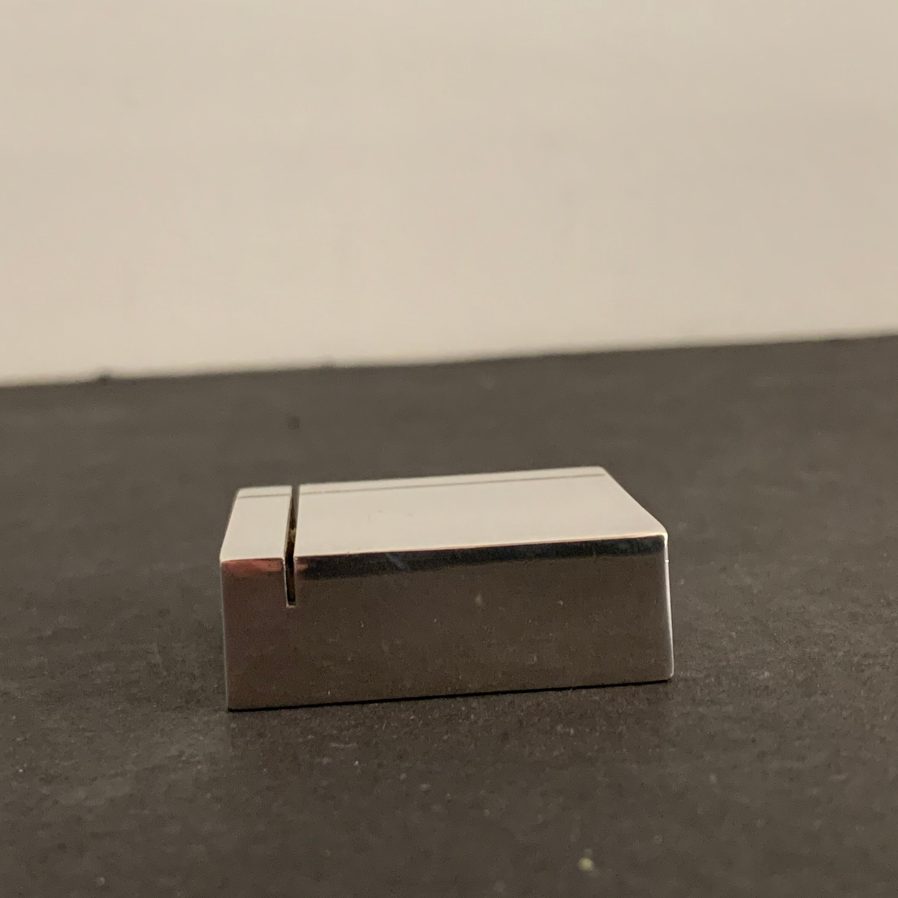 6 square silver metal knives with AVM Paris punch