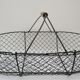 Two baskets metal and patinated wood early twentieth century