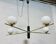 Lampadario con sfere opaline bianche, anni '60