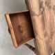 Antique farm table from the 1950s, with 3 drawers and turned legs