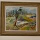 Framed oil on panel "Landscape", Sweden mid 20th century