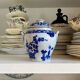 Creil and Montereau sugar pot in blue earthenware, "Japan" service circa 1895