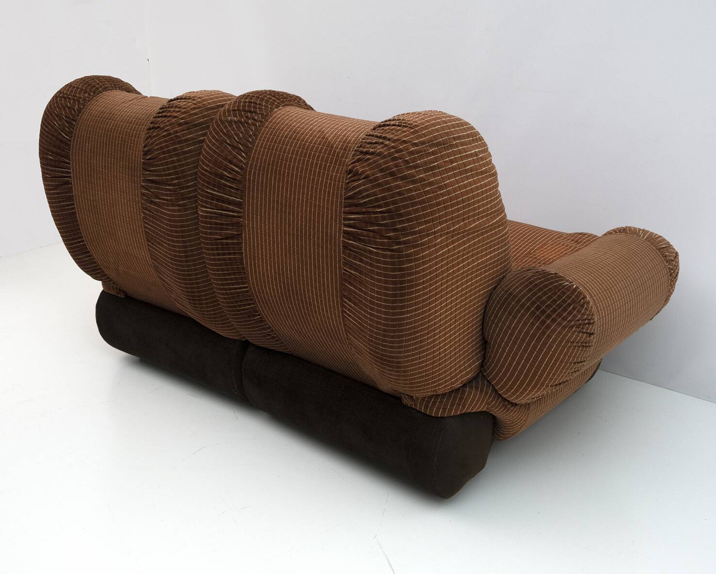 Space Age Italian Velvet Modular Sofa, 1970s