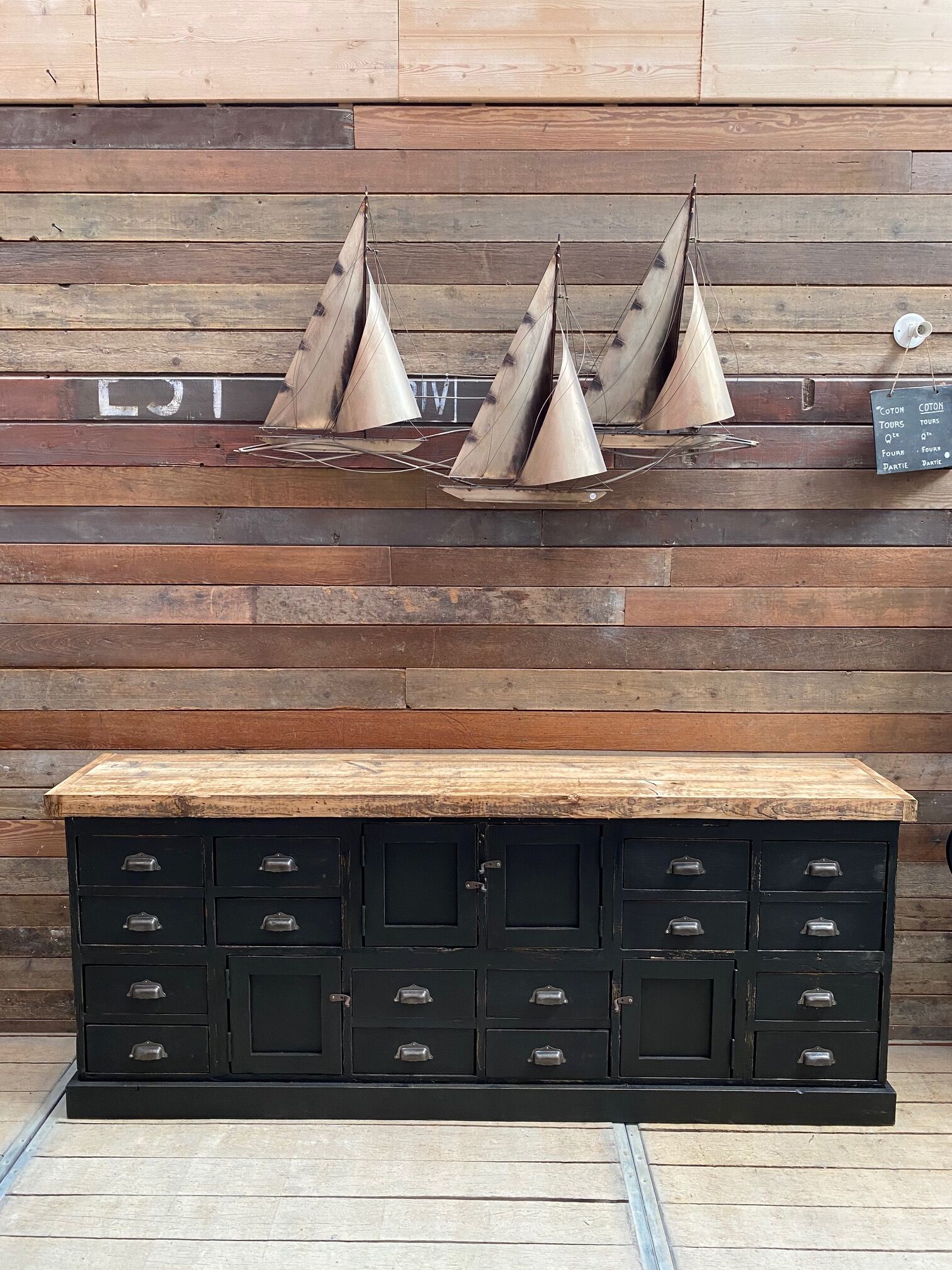 Patinated trade furniture