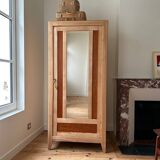 Vintage raw wood cabinet