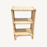 Vintage rattan shelf 1960