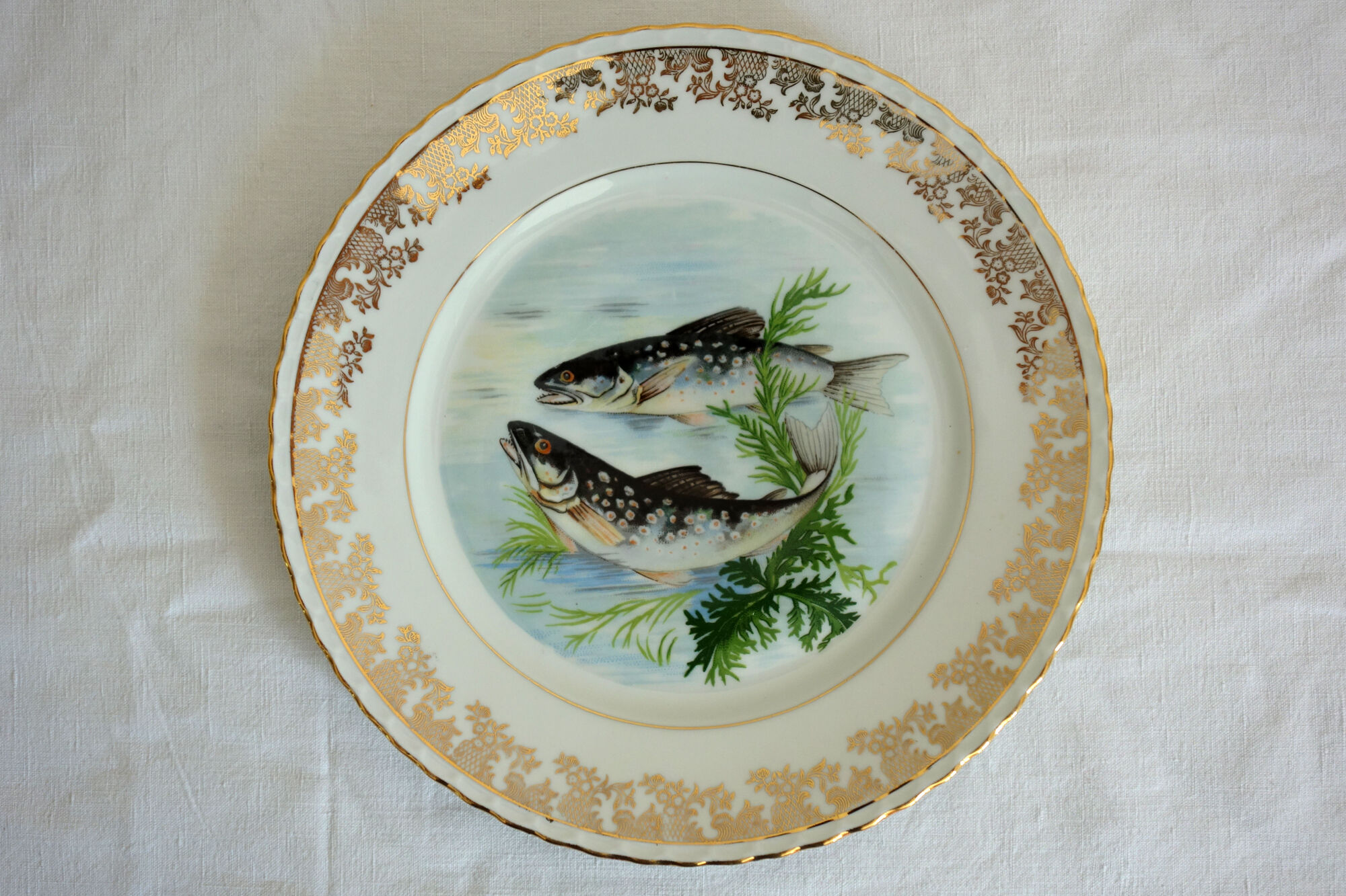Service à poisson Limoges vintage
