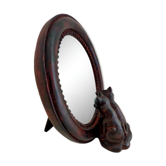 Vintage animal mirror with two small cats
