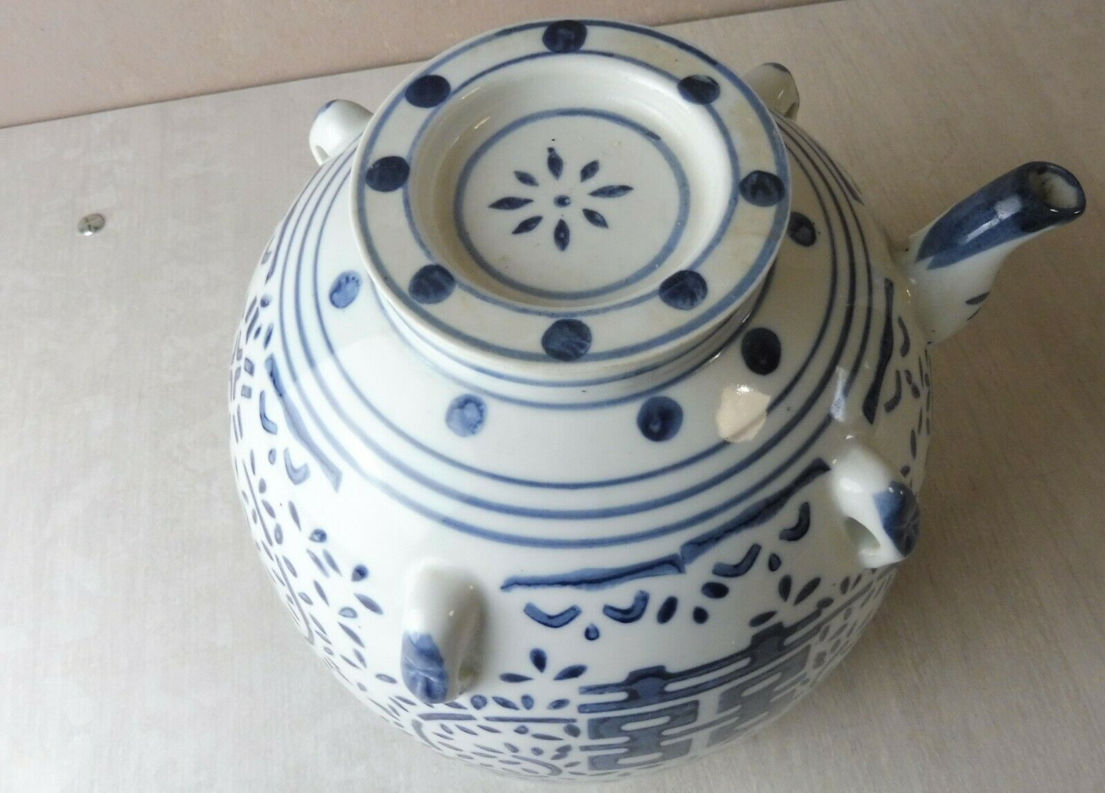 Old wedding teapot, porcelain, China