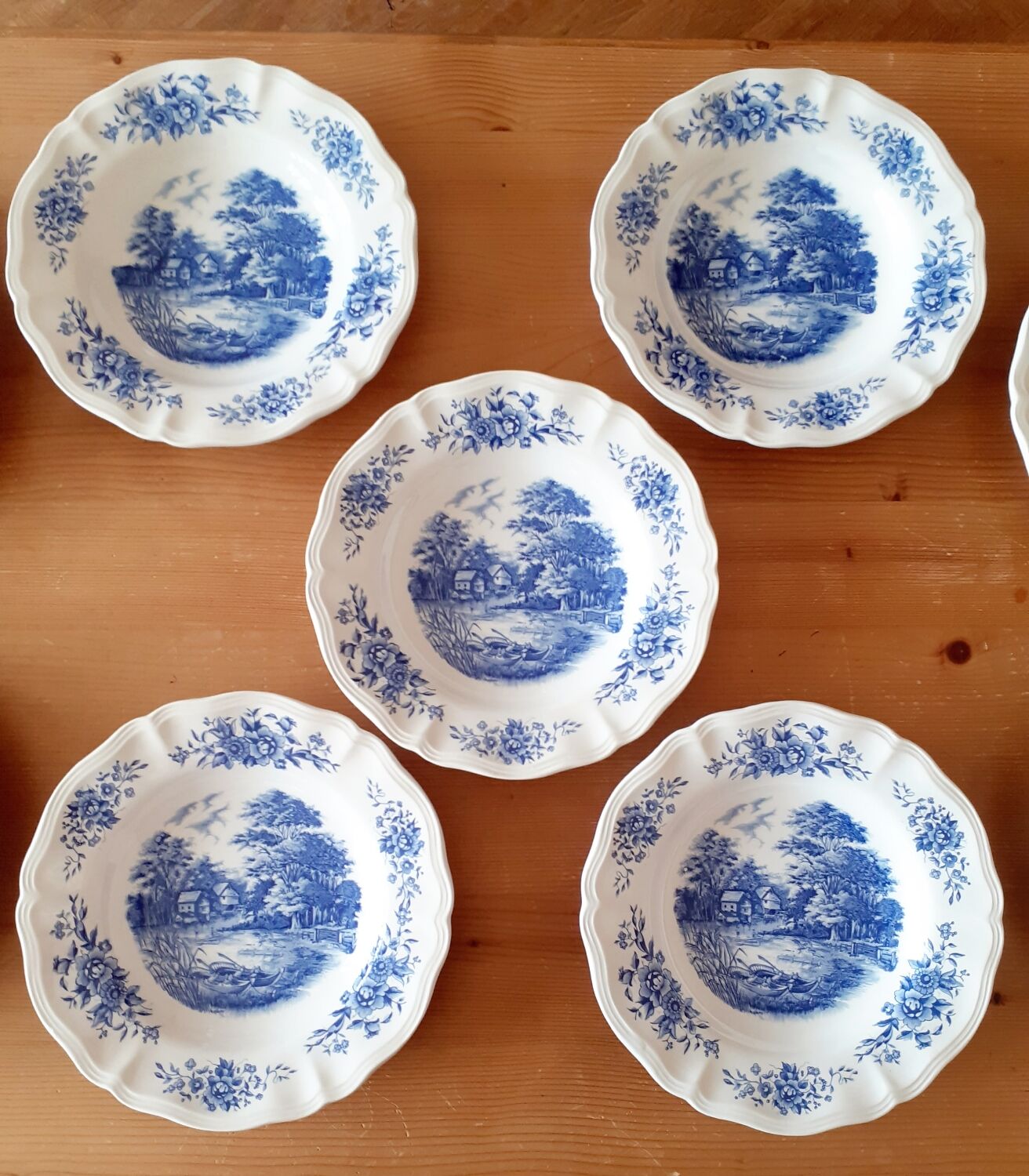 Hollow plates Sarreguemines "romantic"