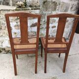 Chaise en bois avec cannage
