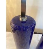 A Pair of 2000s Blue and Gold Table Lamp