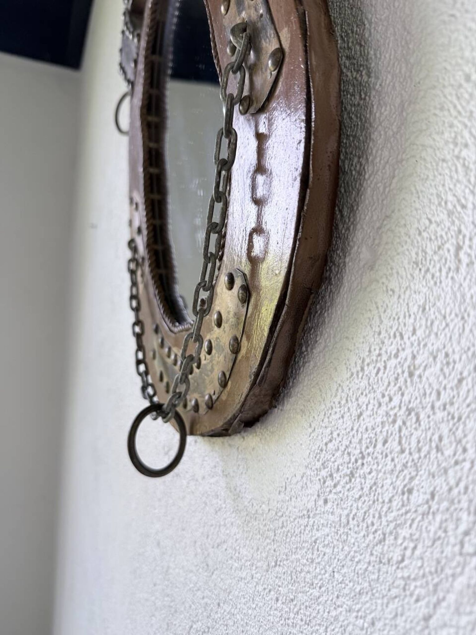 Brutalist handcrafted mirror "horse"