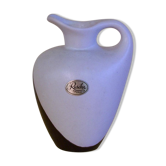 Carafe en céramique blanc et noir des années 50