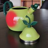 Vintage Copco enamel pear-shaped whistling kettle