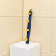 Pierre Sala Wardrobe in postmodern Memphis design - blue and yellow painted spruce wood armoire