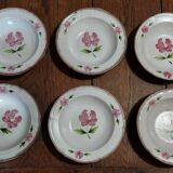 Deep plates series of six Niderviller stoneware, 20th century Cassandre decoration