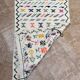 Handwoven Berber kilim rug: small Moroccan decorative rug.