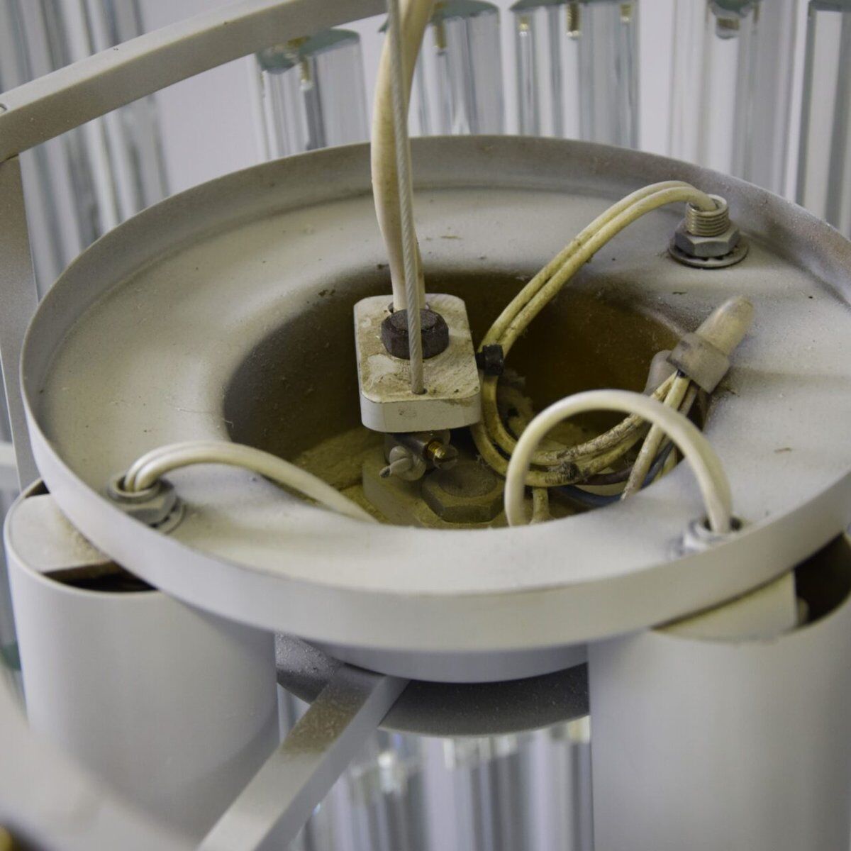 Trilobo pendant lamp in Murano glass by Venini, 1960s.