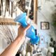 Vase en opaline bleue