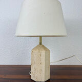 Lampe en travertin, années 80