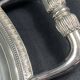 Very large silver metal serving tray christofle malmaison model