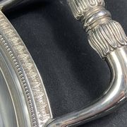 Very large silver metal serving tray christofle malmaison model