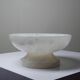 Vintage alabaster white bowl or catchall, Italy 1960s-70s.