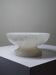 Vintage alabaster white bowl or catchall, Italy 1960s-70s.