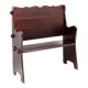 Vintage solid wood church bench from the 20th century.