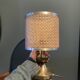 Lampe Mid Century en cannage