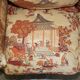 Antique Howard & Sons canapé, Aesthetic Movement, claw and ball feet, chinoiserie fabric.
