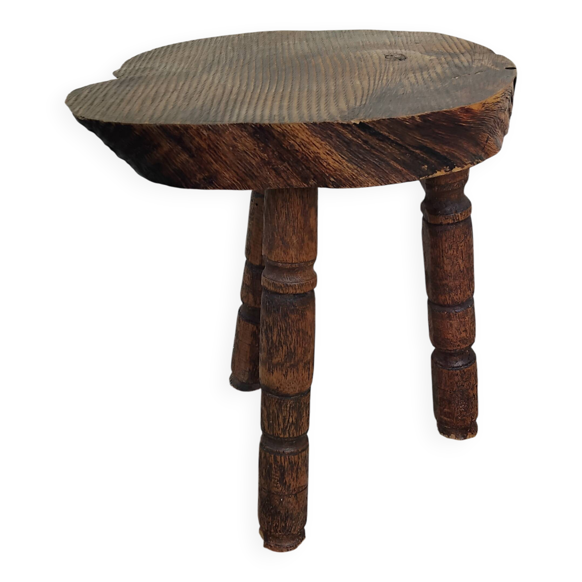 Small vintage brutalist stool