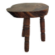 Small vintage brutalist stool