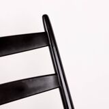Danish Rocking Chair in lacquered wood and fabric model 218, Thomas Harlev 1960.