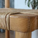 Set of 4 Scandinavian rope sitting chairs