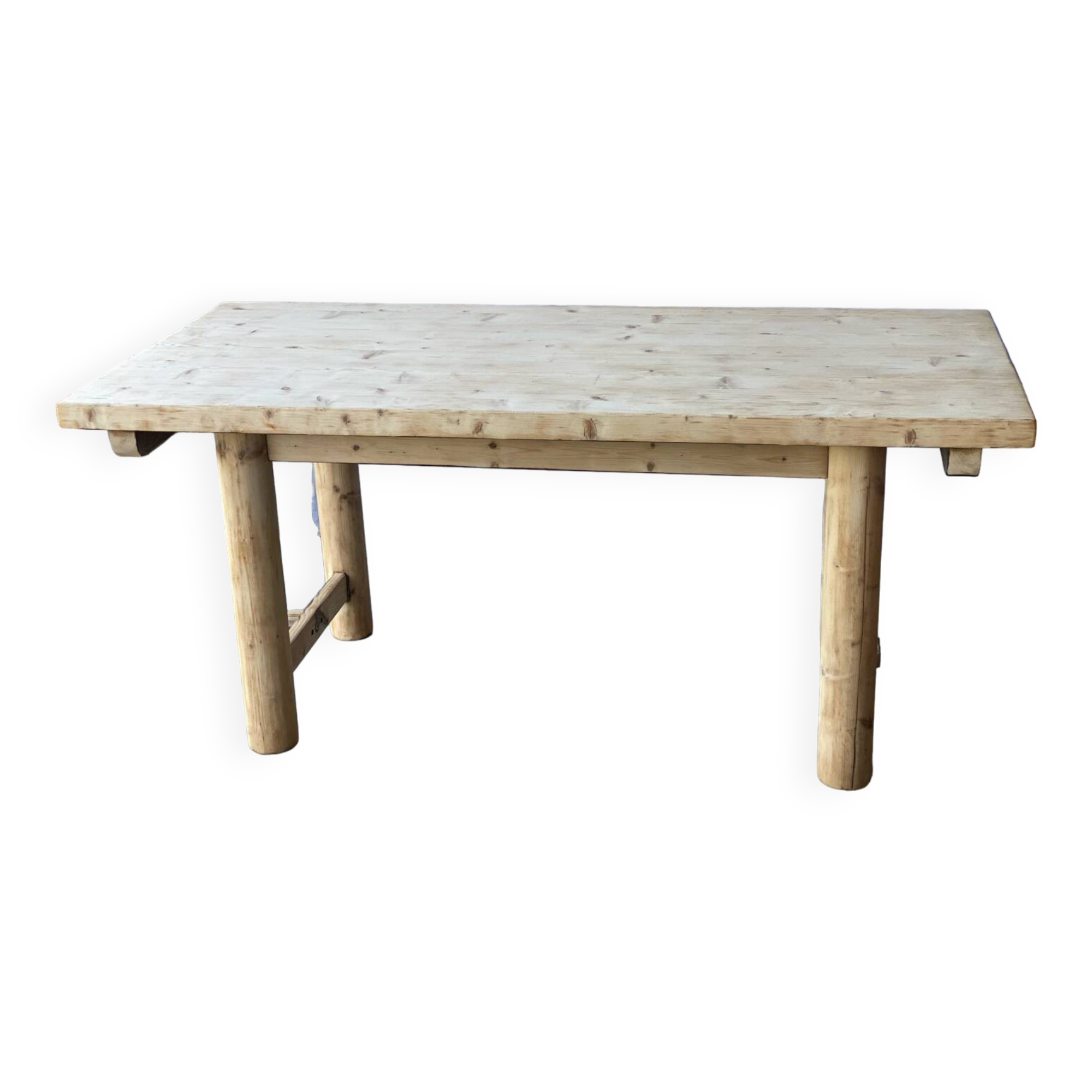Vintage Farmhouse Dining Table Solid Wood Refurbished 170cm