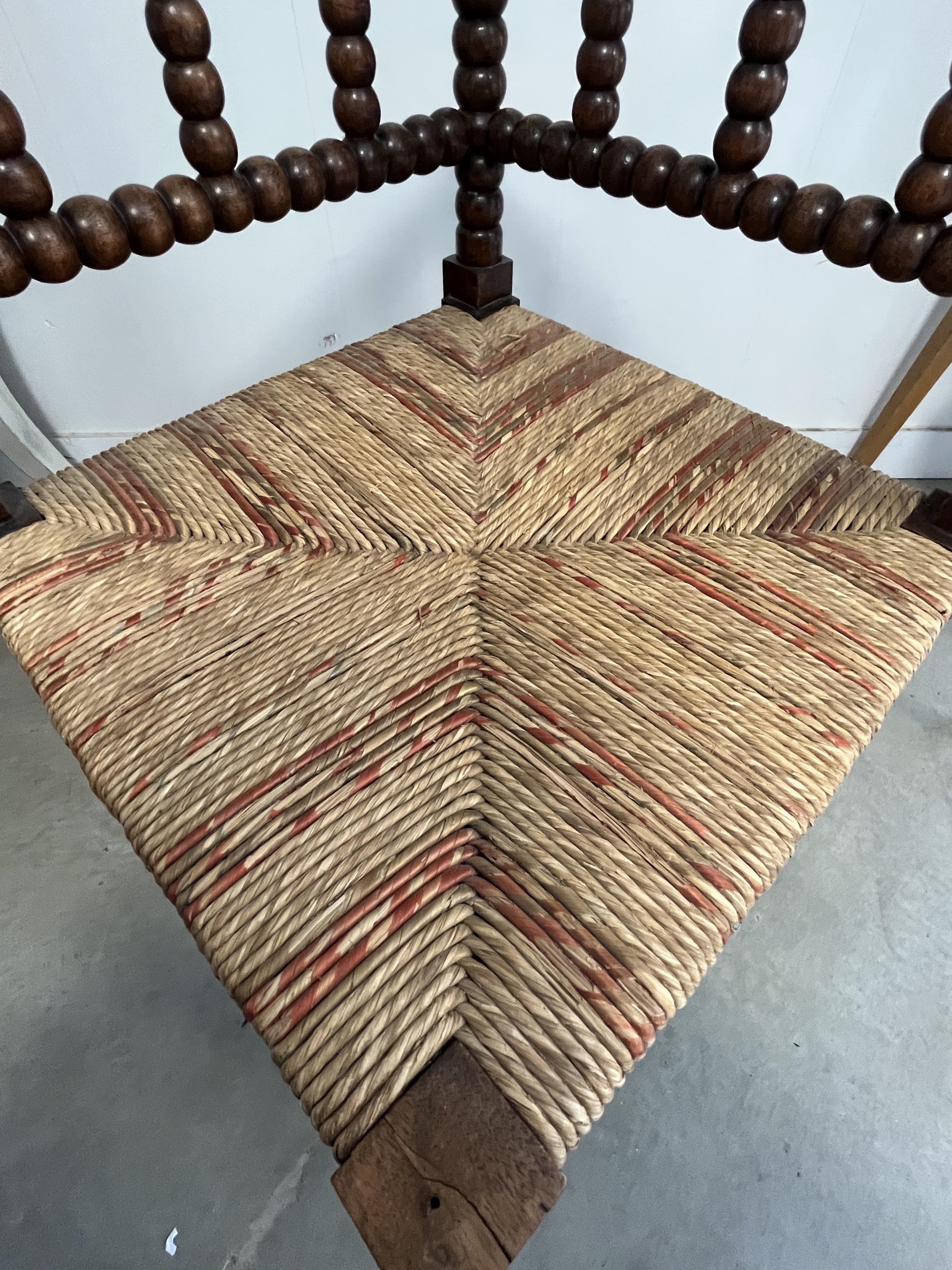 Armchair angle pearl wood rosary turned wood inspired by Louis XIII