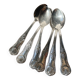 6 Small Vintage Rocaille Style Spoons