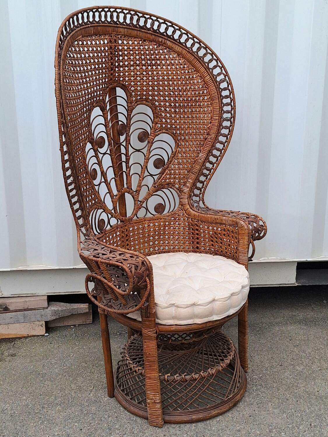 Emmanuelle armchair in Peacock rattan